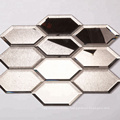 Bronze Antique Mirror Wall Tiles Hexagon Mirror Mosaic Tiles Sheet